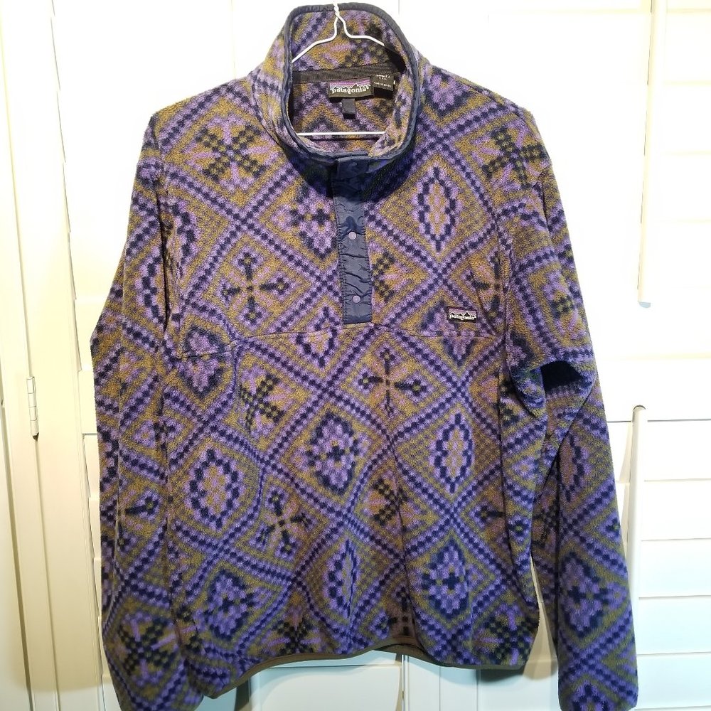 Patagonia Snap 1/4 Button Up Pullover Geometric M